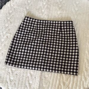Forever 21 Black and White Plaid Mini Skirt